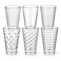 Verre à bière classique transparent de 16 oz avec logo personnalisé, résistant au lave-vaisselle, pour bar, pub, restaurant, eau, jus