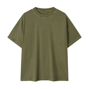 เสื้อยืดคอกลมแขนสั้นทรงโอเวอร์ไซส์สำหรับผู้ชาย สีพื้น ผ้าฝ้ายถัก ระบายอากาศได้ดี สีน้ำเงินเทา เสื้อยืดสีน้ำเงินเทาทรงโอเวอร์ไซส์สำหรับผู้ชาย - Product Image 6