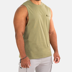Débardeur Homme Sans Manches à Motif Dessin Animé, Style Urbain, Coupe Musclée, Broderie, Tricoté en Coton et Fibre de Bambou - Product Image 1