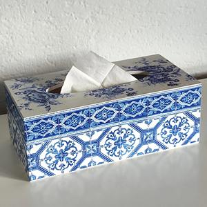 Caja de pañuelos de madera de nogal de lujo con estampado, caja de pañuelos de madera premium con estampado para regalo ejecutivo, caja de almacenamiento al por mayor - Product Image 2