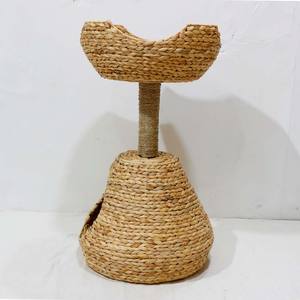 Natural Water Hyacinth Cotton Filled <b>Cat</b> <b>Tree</b> Tower Condo <b>Scratching</b> <b>Post</b> Eco-friendly Durable Indoor Use Pet Cage - Product Image 3