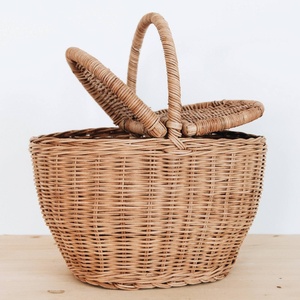 Meilleure vente paniers de pique-nique en rotin paniers en osier tressés à la main pour le camping en gros du fabricant vietnamien - Product Image 4