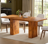 Ensemble de table à manger en bois massif de haute qualité, style moderne, 6 pièces, meubles simples pour la maison, restaurant, décoration élégante de salle à manger