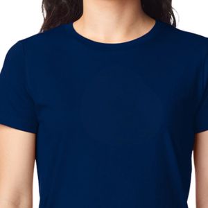 เสื้อยืดแขนสั้นผู้หญิงแบบมีน้ำหนักปานกลาง คอตตอนเนื้อนุ่ม สวมใส่สบาย ระบายอากาศได้ดี เหมาะสำหรับใส่ในชีวิตประจำวันและออกนอกบ้าน - Product Image 3