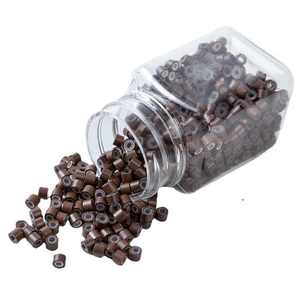 Hair Extensions Micro Rings Links <b>Beads</b> for I Tip and Stick Tip Extensions - Product Image 1