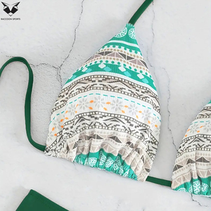 OEM ODM Dark <b>Green</b> Custom Printed Front Eco-Friendly New Trendy Lightweight Comfortable Soft Touch Fabric 2 Piece Spandex - Product Image 3