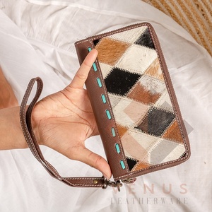 LW Handcrafted Women's Clutches Large Capacity Leather <b>Wallet</b> with Double Zip Wholesale Purse and Phone Money Bag - Product Image 1