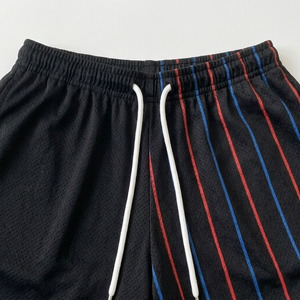 Men's Striped Mesh Shorts Drawstring Quick Dry Casual <b>Mid</b> Waist Sublimated 220g - Product Image 5
