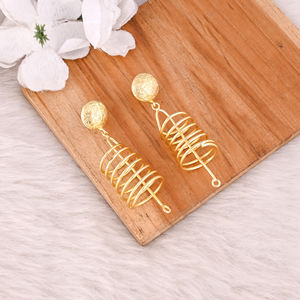 Pendientes de Latón de Diseño Personalizado, Pendientes de Latón Antiguos con Alambre Envolvente para Mujer, Pendientes de Aro de Latón de Alta Calidad, Pedido al por Mayor - Product Image 3