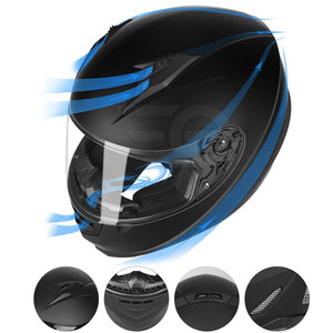 Full Face Helmet Motorcycle Aerodynamic Design Lightweight Abs Shell Dual Visor Safety Helmet For Scooter Motorbike - Product Image 5