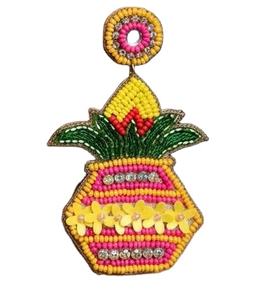 Pendientes de Cuentas Hechos a Mano, Pendientes Personalizados con Múltiples Cuentas, Joyería Festiva para Mujer al Mejor Precio - Product Image 1