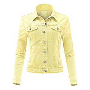 แจ็คเก็ตยีนส์สีชมพูทรงสลิมฟิต สไตล์สตรีทแวร์ กระดุมทรงโดนัท ผ้ายีนส์ฟอก สำหรับผู้หญิง ใส่เป็นเสื้อนอกในฤดูหนาว - Product Image 5