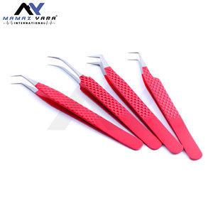 Pinzas Profesionales para Extensiones de Pestañas, Pinzas para Extensiones de Pestañas con Punta de Fibra, Acero Japonés, Juego de 4 Piezas Personalizadas - Product Image 4
