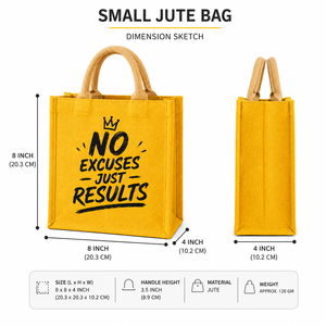 Sac fourre-tout en jute personnalisé de la marque AMANI, durable, petit, écologique, réutilisable, pour le shopping et l'emballage de repas, vente en gros - Product Image 2