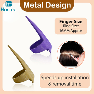 Anneaux de séparation et de sectionnement pour tresses rapides, durables, en acier inoxydable, 2 pièces de couleurs différentes, outils de tressage pour coiffures. - Product Image 2