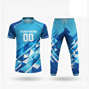 Maillot de cricket d'été personnalisé grande taille en gros, design imprimé, maillot d'équipe 100 % polyester, logo imprimé sur mesure, haute qualité, prix bas - Product Image 2
