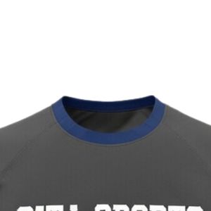 Unisex Charcoal Gray White Sublimation Netball Shirt Polyester Short Sleeve Crewneck <b>Athletic</b> Sports Wear Side Panel Training Ap - Product Image 5