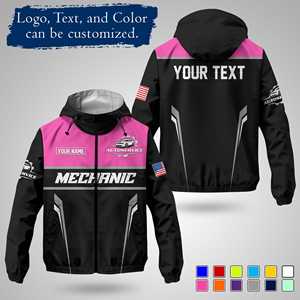 Combinaison de course moto unisexe personnalisée, manches longues, coupe-vent, imperméable, séchage rapide, respirante, grande taille, polyester 180g, transfert thermique - Product Image 1