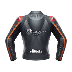 Men’s Cowhide Leather <b>Racing</b> <b>Jacket</b>/Chaqueta MotoCP Style CE Level 2 Armor Motorcycle Track Riding Protective Gear CE - Product Image 2