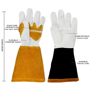 Custom Design Cowhide Split Leather Tig Welding <b>Gloves</b> Industrial Construction Welder <b>Gloves</b> Safety Work <b>Gloves</b> For Welding - Product Image 3