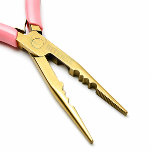 Hair <b>Extension</b> Plier Set <b>Micro</b> Ring Beading Tool Kit Stainless Steel Waterproof Loop Tools with Leather Case for Salon - Product Image 3