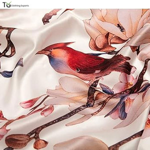 Écharpe pour femme en soie 100%, style luxueux, impression personnalisée, tissu doux, accessoires de mode pour femme - Product Image 4