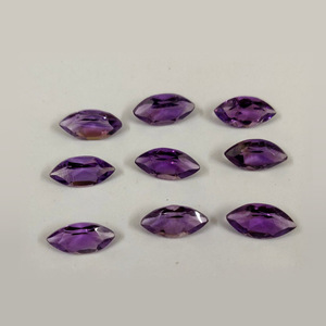 Pierres précieuses d'améthyste naturelle taille marquise, violettes, facettées, en vrac, pour la fabrication de bijoux, vente en gros, sur mesure, fabrication indienne - Product Image 2