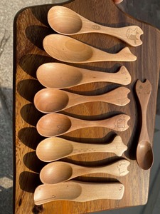 [BEST SELLER] |   Cuillère en bois réutilisable, mini, petite, pour servir, ustensile de cuisine, pour la crème glacée, les desserts, fabriquée au Vietnam - Product Image 4