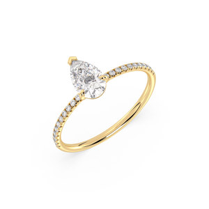 Anillos de moissanita REYES de plata de ley 925 brillantes, con corte de pera, 0.89 quilates, VVS, certificados por GRA, joyería fina, regalo de boda para mujer - Product Image 1
