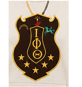 Sudadera con Capucha Iota Phi Theta Bordada, Manga Raglán, Unisex, Cuello Redondo, Color Sólido, Informal de Invierno, con Bolsillo Frontal - Product Image 4
