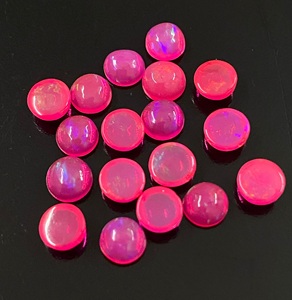 Piedras Preciosas Sueltas de Ópalo Natural Redondo Rosa con Iridiscencia para Decoración de Uñas - Product Image 1