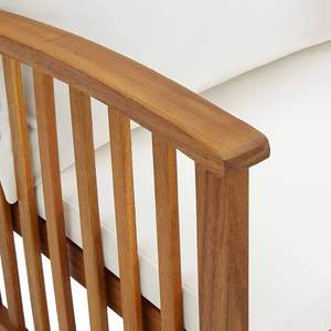 Banco de Jardín Color Crema con Madera Natural para Decoración de Exteriores - Product Image 6