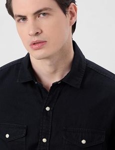 Camisa Casual de Mezclilla de Algodón para Hombre |   Corte Regular |   Disponible en tallas grandes - Product Image 4