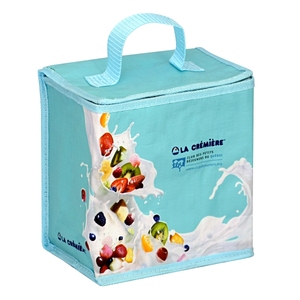 Custom Logo Insulated Cooler Bag Thermal Foldable Waterproof Non-Woven Capacity Grocery Eco-Friendly Zipper Closure - Product Image 2
