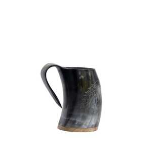 Taza de Cuerno de Búfalo Hecha a Mano, Forma Natural, Pulida, Duradera, Segura para Alimentos, Artículo Coleccionable, Decoración Rústica para el Hogar, Regalo de Boda, Estilo Moderno Uttar - Product Image 2