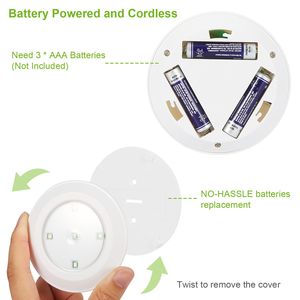 Set di 3 Luci Notturne LED Dimmerabili Senza Fili a Batteria per Armadio con Telecomando e Design Adesivo - Product Image 3
