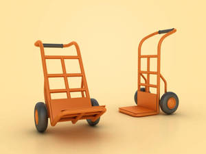 Chariot à main robuste et chariot à plateforme pour le transport de matériaux industriels, chariots pour la logistique - Product Image 2