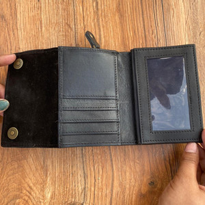 Cartera de tres pliegues de piel de vaca a la moda personalizada al por mayor minicartera de viaje multifuncional de piel auténtica occidental monederos - Product Image 6