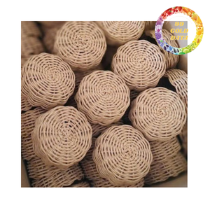 ถาดหวายสานและชุดจานรองแก้วมุกหลากหลายลวดลายและขนาดสำหรับเสิร์ฟ ตกแต่ง และเป็นของขวัญ - Product Image 3