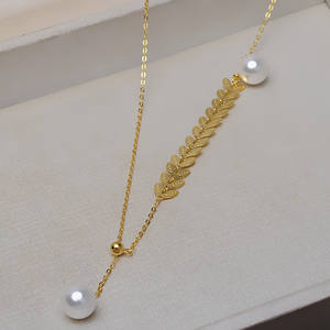 โซ่เงินแท้ S925 ปรับความยาวได้ ดีไซน์หางปลาแบบ Y สำหรับทำจี้พู่ห้อย DIY รองรับไข่มุกขนาด 8-12 มม. อุปกรณ์ทำเครื่องประดับ - Product Image 1