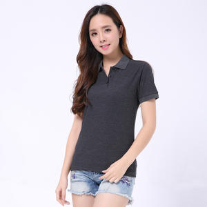 Chemises pour femmes à manches courtes, 17 couleurs, 180g, 65% coton, 35% polyester, respirantes, logo personnalisé, vierges, pour le golf - Product Image 6