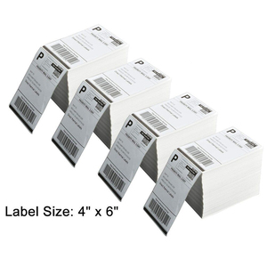 卸売ブランク4x6直接ウェイビルステッカーA6ファンフォールドサーマルプリンターステッカー折りたたみ式送料ラベル - Product Image 2