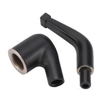 Accessoires de fumage en gros : Pipe à tabac artisanale en bois et résine, givrée, courbée, durable, portable, mini