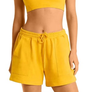 Trending Women's Knitted <b>Shorts</b> Pockets Elastic Closure Casual Regular Fit High Breathable Quick Dry Eco-Friendly Solid OEM - Product Image 5