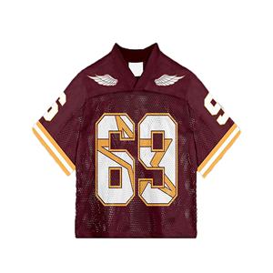 เสื้อกีฬาทีมกีฬาคอวีแขนสั้นผ้าตาข่ายระบายอากาศได้ดีพิมพ์โลโก้ได้ตามต้องการ - Product Image 4