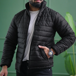 Chaqueta Acolchada de Color Sólido Personalizada – Abrigo de Invierno Impermeable con Capucha para Hombre, Suministro al por Mayor OEM - Product Image 1