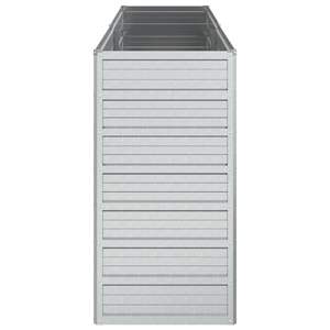 Bac à fleurs surélevé en acier galvanisé argenté 63,0 x 15,7 x 30,3 po pour jardins et potagers - Product Image 5