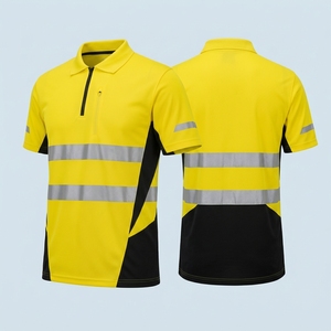 Ropa de Trabajo Fluorescente Personalizada de Fábrica, Polo con Franjas Reflectantes, Ropa de Trabajo de Malla de Poliéster de Secado Rápido, Fabricante de Ropa de Trabajo - Product Image 3