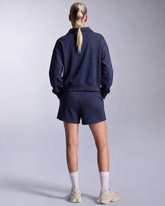 <b>Top</b> Selling OEM Custom Logo Women's Crop Hoodie & <b>Shorts</b> 2 Pieces <b>Set</b> Women's Tracksuits Breathable Women's Matching <b>Shorts</b> <b>Set</b> - Product Image 2
