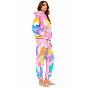 Ensemble de survêtement décontracté pour femme, personnalisé, 2 pièces, en molleton de coton, comprenant un sweat à capuche et un pantalon de jogging, idéal pour l'hiver - Product Image 4